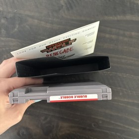 Vintage Bubble Bobble (Nintendo NES, 1988) with manual & dust cover ~ Authentic 