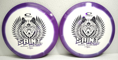 LOT of 2 Latitude 64 Saint Pro Kristin Tattar Golf Disc Driver 176g Sweden NEW