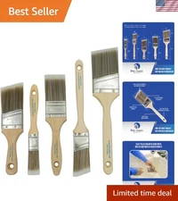 Multi-Type 5pk Paint Brush Set for Professional Results in Home Painting