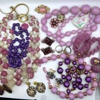 Vintage Purple Lavender Costume Estate Jewelry Lot Mixed Japan Vendome 17.5oz