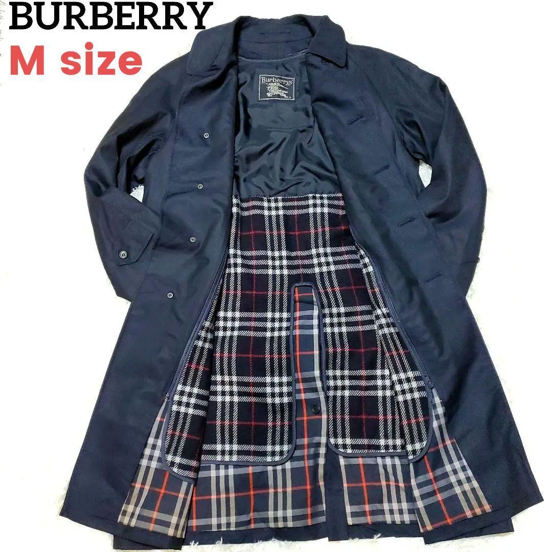 Burberry Trench Coat Nova Check Pattern Embroidered Logo Black Size M For Men thumbnail 12