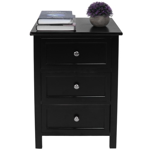 3 Drawer Nightstand Bedroom Bedside Table For Home Bedroom Furniture Decor CS - Picture 7 of 12