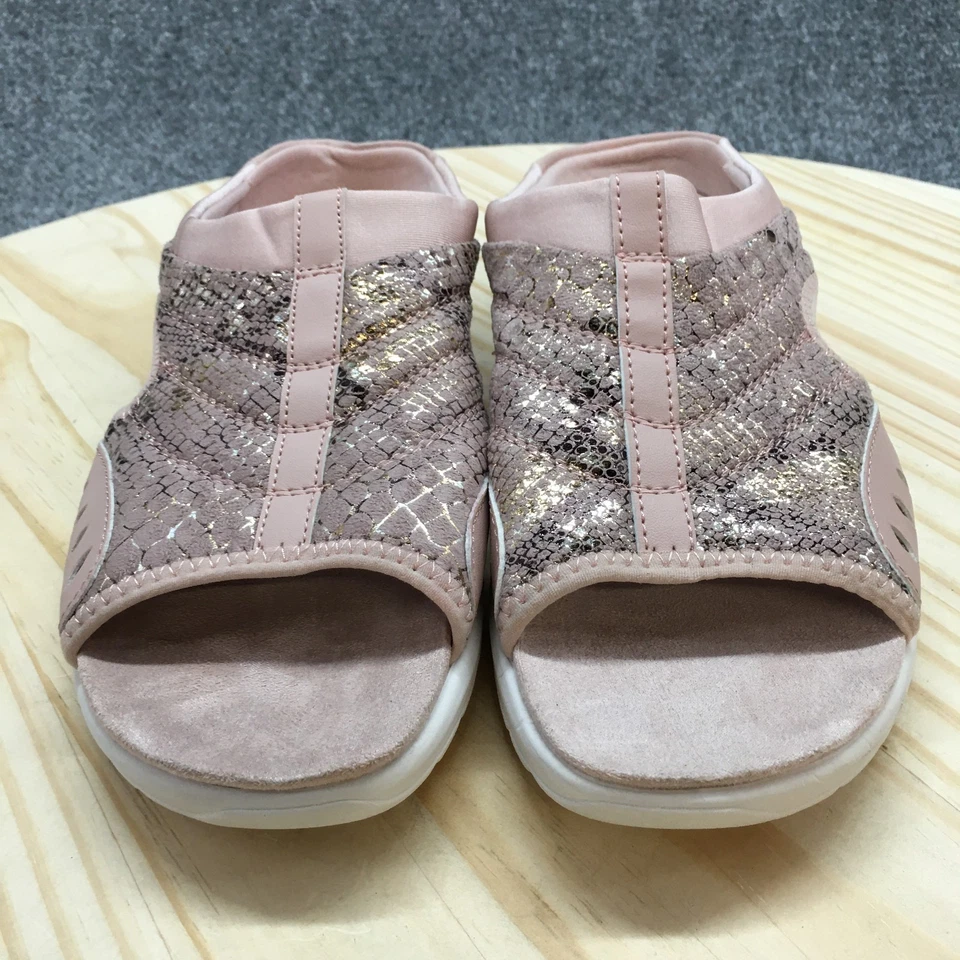 Sandalias Easy Spirit para mujer 10M Traciee 2 sin cordones rosa punta abierta cómodas planas NUEVAS Foto 4 de 4
