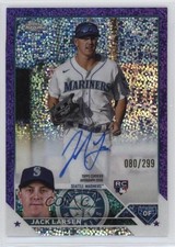 2023 Topps Chrome Rookie Purple Speckle Refractor 80/299 Jack Larsen Auto 0gf3
