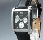 Vintage [Near MINT] Seiko 5Y66-0AC0 Tank Day Date Qz Mens Black Watch JAPAN
