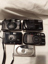 Lot of 5 35mm Cameras for Parts or Repair Fuji Cannon Vivitar Minolta As Is