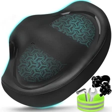 Asiento de bicicleta ancho y suave con ventilacion ideal para adultos unisex ...