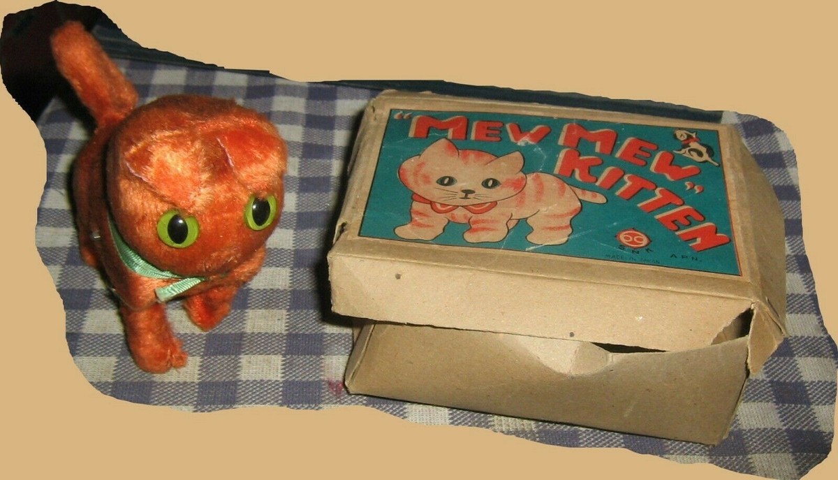 Vintage S.N.K. Metal Wind-Up Mew-Mew Kitten,Cat,Box,Made in Vintage S.N.K. Metal Wind-Up Mew-Mew Kitten,Cat,Box,Made in