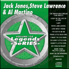 JACK JONES,STEVE LAWRENCE,AL MARINO LEGEND SERIES KARAOKE CD+G Vol-158 NEW