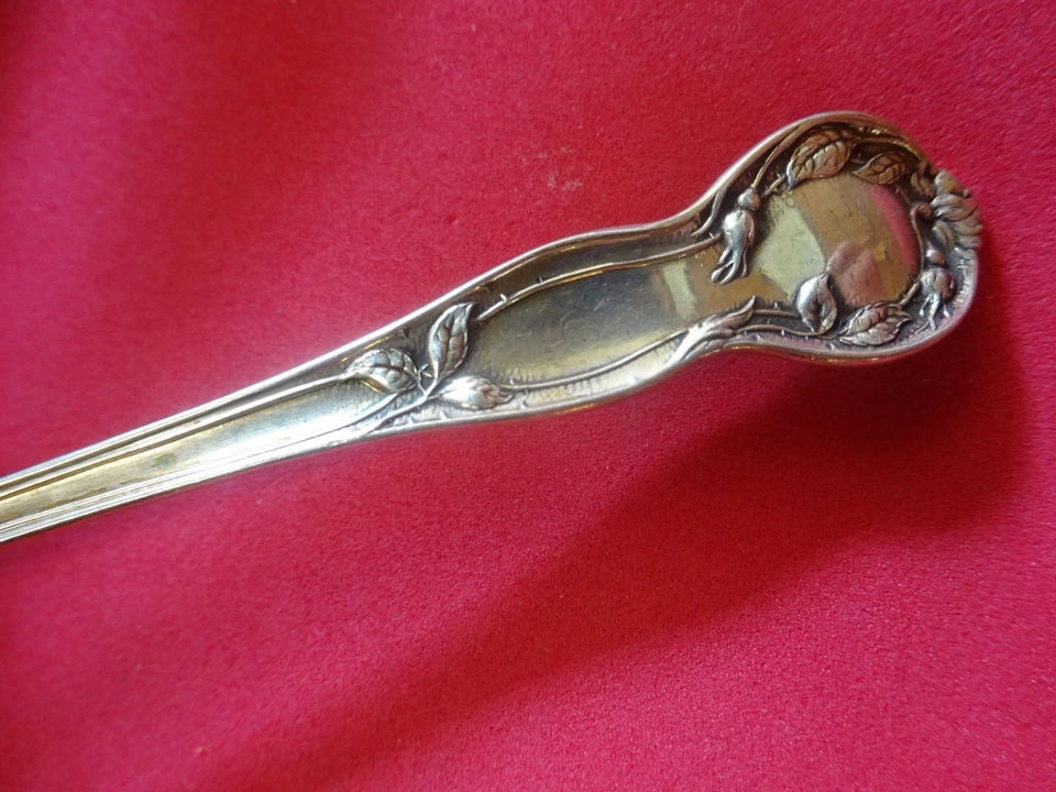 Cuchara de té helada de plata esterlina Wild Rose de Watson 7" Foto 4 de 4