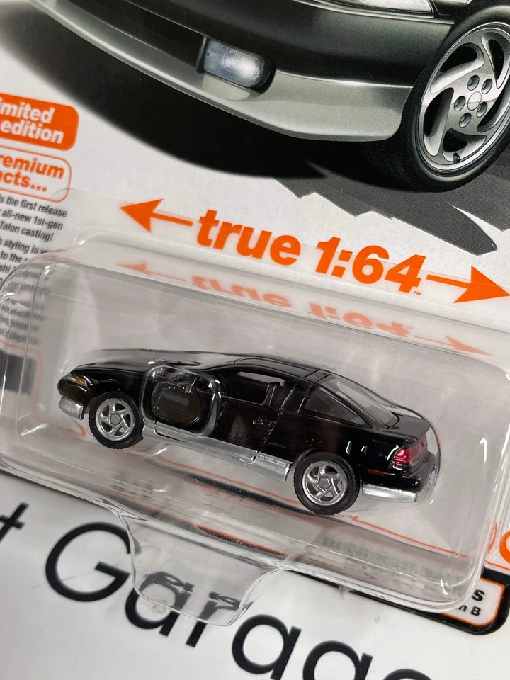 AUTO WORLD 1990 Eagle Talon TSi Negro 1:64 Diecast Importación Leyendas Foto 2 de 2