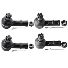 4 Pieces Front Tie Rod Ends Inner & Outer Fits 1995-2001 2002 Isuzu Trooper 4WD