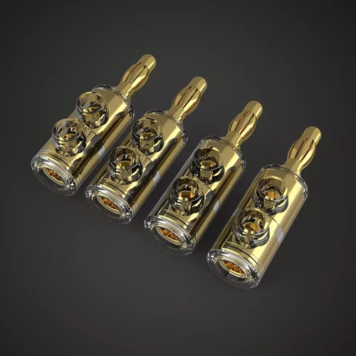 4 piezas Chapado en Oro 4mm Enchufe Banana Tornillo Bloqueo Auidio Cable Adaptador Altavoz Terminal - Imagen 4 de 6