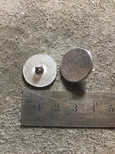 Pewter buttons lead free 20mm flat (12 pack) for historical clothing & uniforms. - Picture 3 of 5