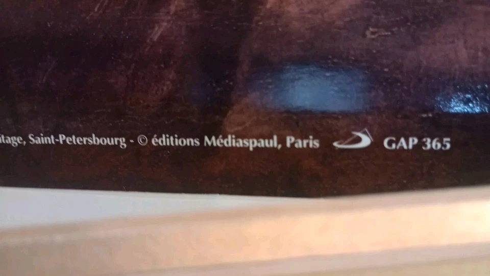 Rembrandt Return Of Prodigal Son Print  Paris France 1968 Replica Art Gap #365 - Image 3 of 4