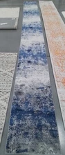 GREY / NAVY 2'-0" x 20'-0" Back Stain Rug, Reduced Price 1172772765 BNT822G-220
