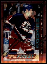 1996-97 FINEST WITH COATING. DERON QUINT WINNIPEG JETS. #101