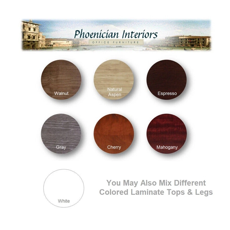 8 ft Conference Table Grommets for Power Data Modern Office Furniture 7 Colors - Image 3 of 4