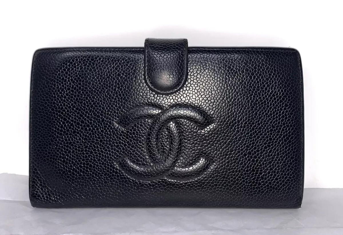 CHANEL Caviar Timeless CC French Wallet Black AUTHENTIC eBay