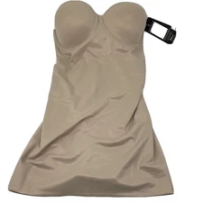 NWT TC Total Control Bra Slip 32 DD Nude Color Firm Control Bodysuit