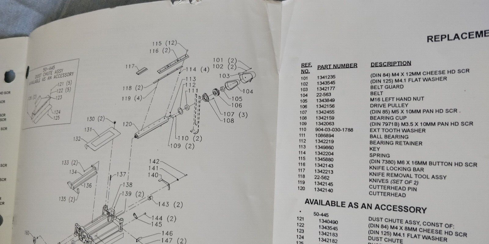Original Delta 121/2" Portable Planer 22560 Parts List Diagram eBay