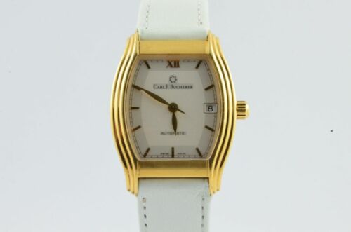 CARL F. BOOKMAKER AUTOMATIC MENS WATCH ARCHIMEDES TONNEAU 18K GOLD 32MM 2004.001 - Picture 1 of 6