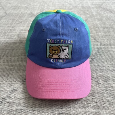 Teddy Fresh x RipNdip Zumiez Men s Color Block Skater Adjustable Dad Hat NWT