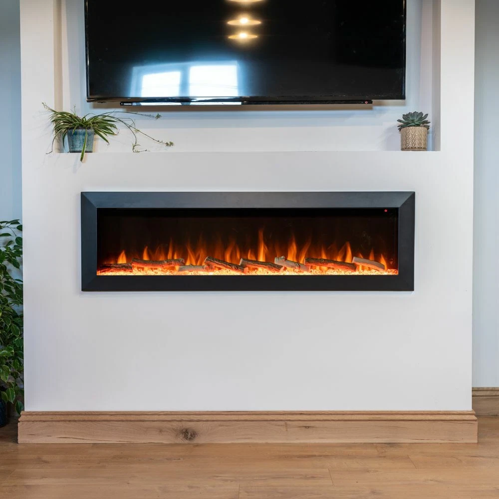1524mm Wide u0026#034;SW-FIRE Aspectu0026#034; Insert Media Wall Electric fireplace  | eBay