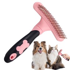 2side Dog Brush for Shedding Dematting Pet Grooming Cat Hair Undercoat Rake Comb