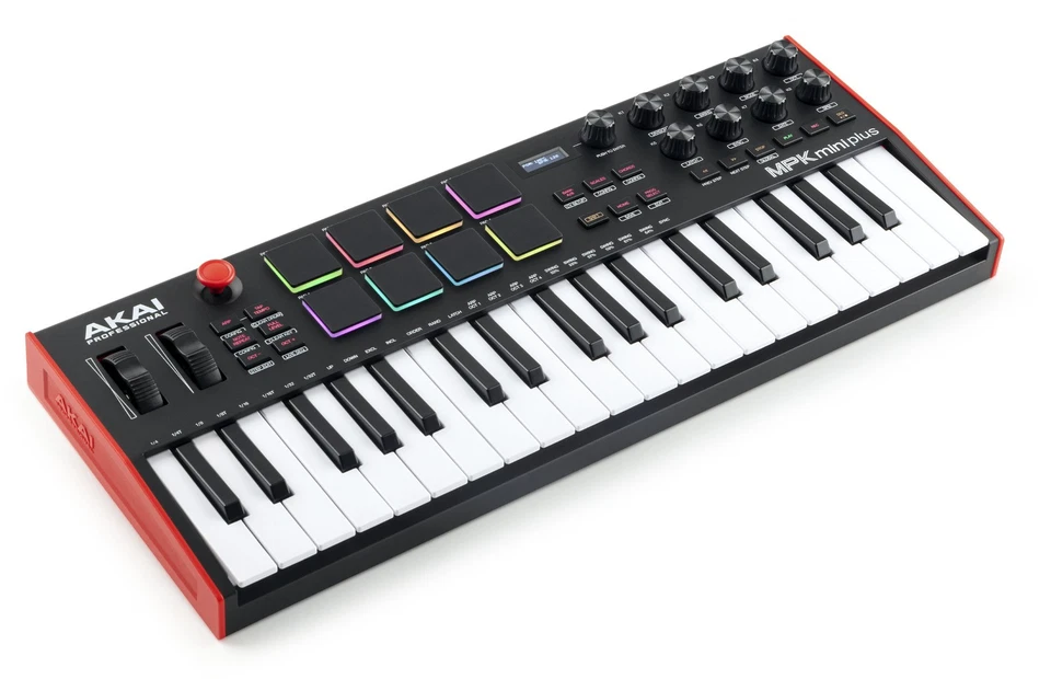 Akai MPK Mini Plus USB MIDI Controller Set Keyboard 37 Keys 8 MPC Pads Kopfhörer - Bild 4 von 4