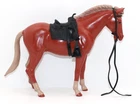 Marx Johnny West Poncho Pony Horse Great Condition w/ Saddle & Bridle Chestnut