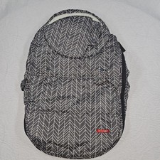Skip Hop Stroll Go Car Seat Cover Gray Feather Baby Winter Warm Protective EUC