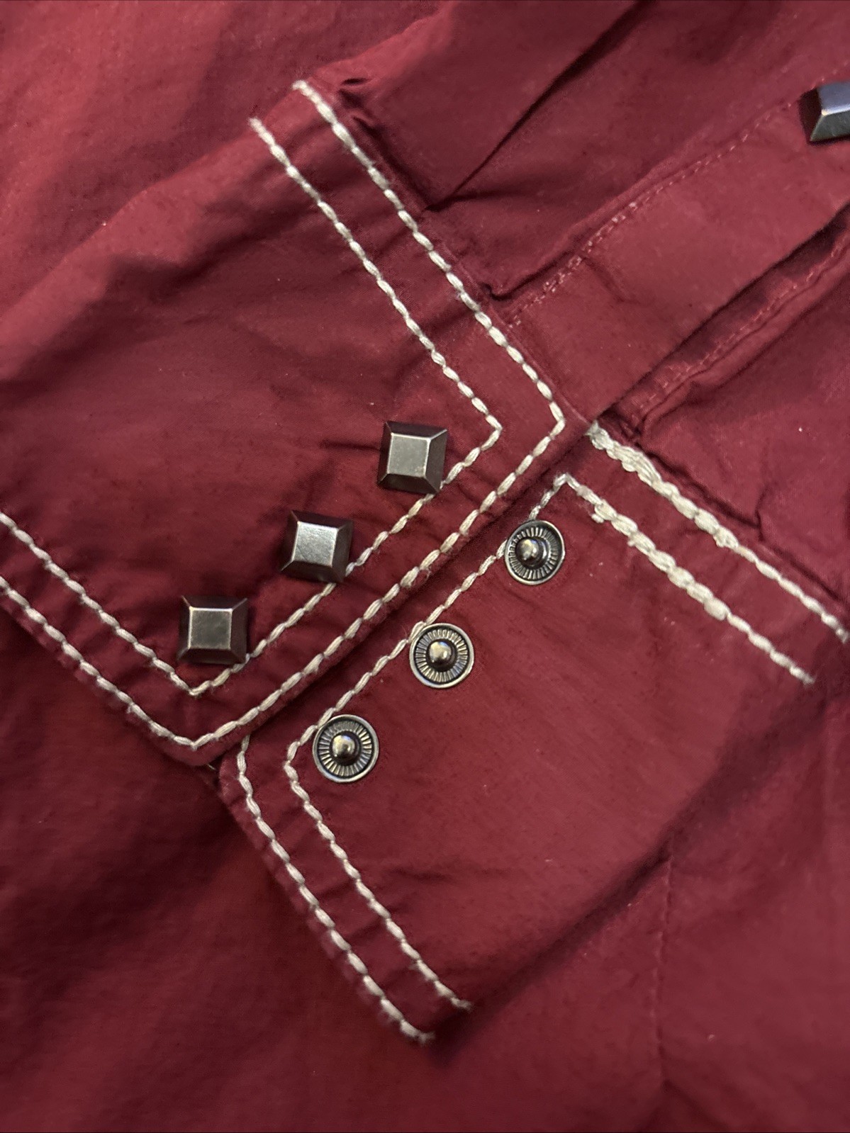 EUC ARIAT Fitted Snap Button Front Embroidered Fl… - image 5