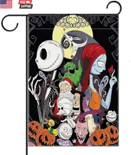 Halloween Garden Flag 12.5×18'' Christmas Yard Sign Halloween Christmas Xmas Hol