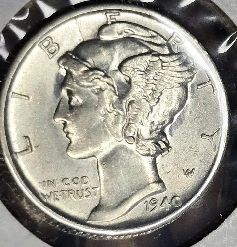 1940-S Mercury Dime 10c AU/BU
