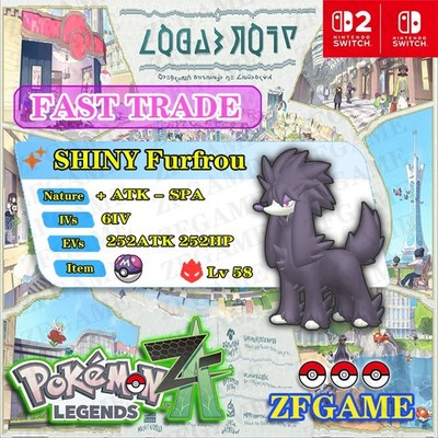  6IV SHINY Furfrou + EVS   POKEMON LEGENDS ZA Online delivery ALPHA