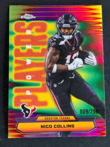 2025 Topps Chrome Football Pink Refractor Nico Collins #PP-30