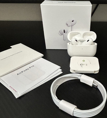Apple AirPods Pro Wireless Earbuds White Bluetooth Noise Cancellation w/ Case