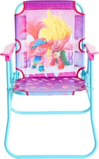 Dreamworks Trolls 3 Outdoor Portable Patio Chair with Folding Metal Frame,Ages 3