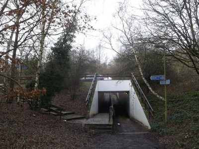 Photo A3 Subway beneath A3, Putney Heath The subway carries a raised foo c2012