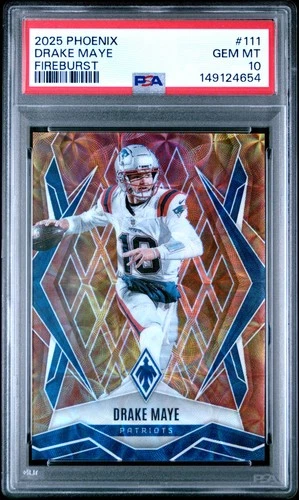 2025 PANINI PHOENIX FIREBURST #111 DRAKE MAYE 87/350 PSA 10