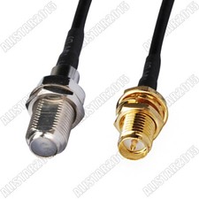RP-SMA Female Jack Male Pin to F Female pigtail cable RG174 30cm for Wireless