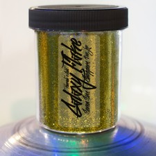 Seven Sins Choppers Pharaohs Yellow Gold Metalflake 4oz. Jar Flake Hotrod