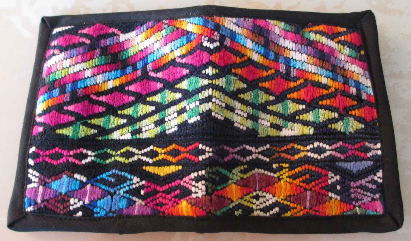 Guatemalan Handmade Cotton Huipil Wallet for Cards Coins Cash #G-image