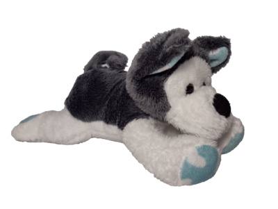 #ad Animal Adventure Husky Dog Blue Valentine Heart Feet Gray Plush Stuffed Toy 2018 $49.00