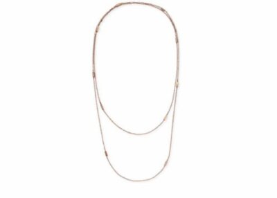 Michael Kors 302073 Rose Gold Tone and Crystal Layered Necklace Mkj3772