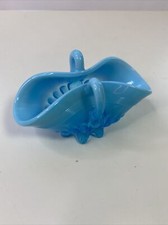 Vintage Blue Glass Posy Bowl - Excellent Condition