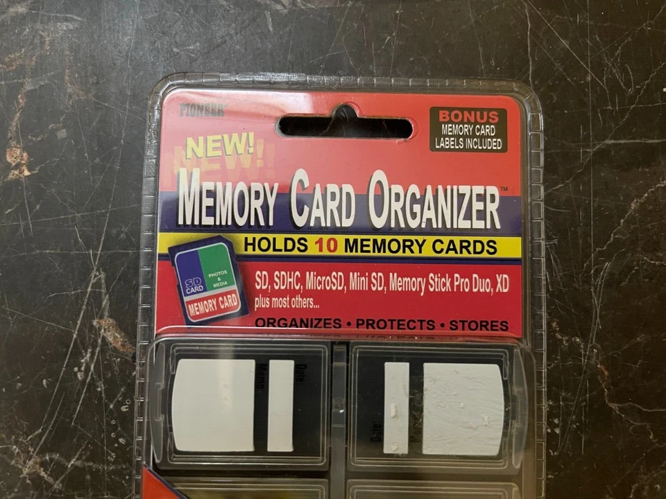Lote de 2 Álbumes de Fotos Pioneer Organizador de Tarjetas de Memoria 10 Compartimentos Foto 2 de 3