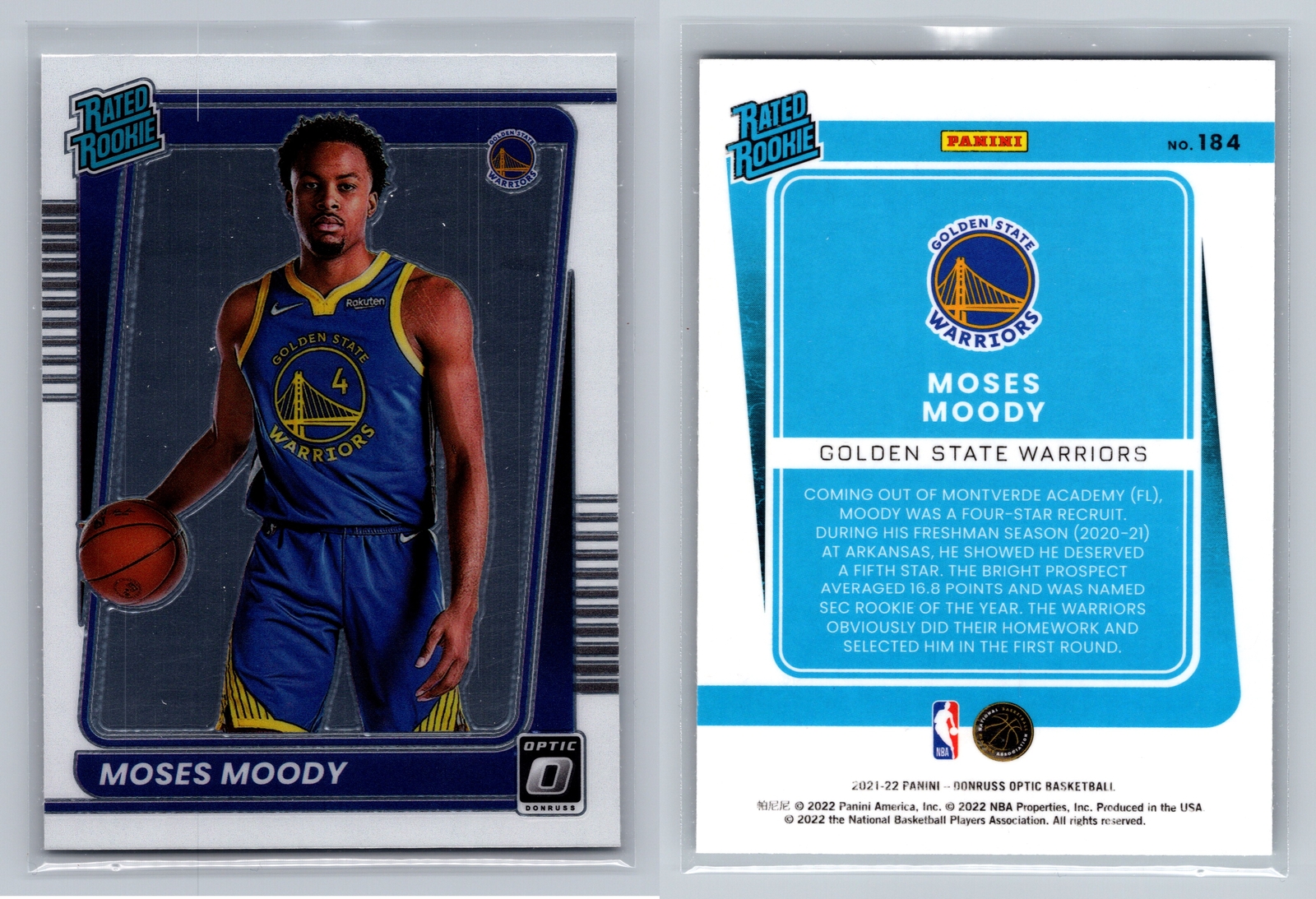 2021-22 Donruss Optic #184 Moses Moody