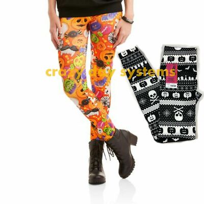 No Boundaries Halloween Seamless Leggings Juniors Sizes Small Medium Large  NEW
